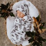 Snuggle Swaddle & Beanie Set, Quill